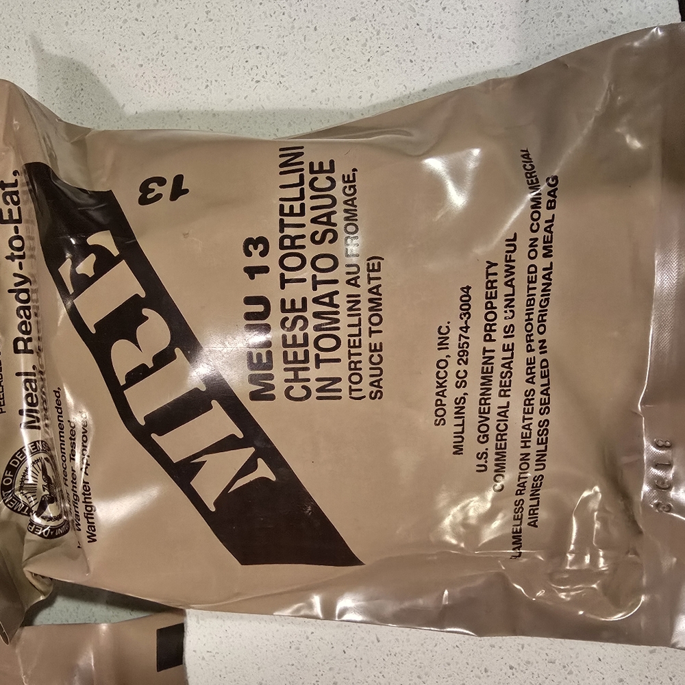 MRE Cheese Torellini in Tomato sauce